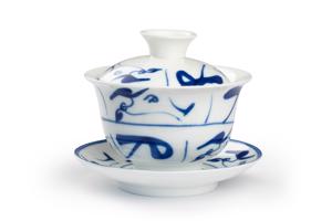 Gaiwan - porcelán bögre díszítéssel - 140ml