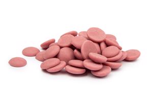 RÓZSASZÍN CSOKOLÁDÉ LENCSÉK 47,3% - ruby csokoládé, 50g